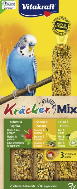 Vitakraft Kräcker® Trio Banane Kräuter Kiwi 3 Stück / 90 g