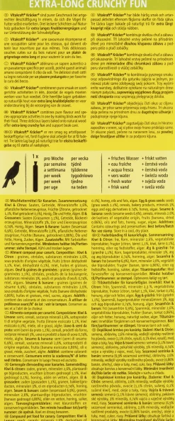 Vitakraft Kräcker® Trio Ei Kiwi Banane 3 Stück / 80 g