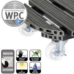 WAGNER Pflanzenroller WPC rund Ø 38,5 cm Tragkraft bis max. 150 kg