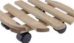 Wagner Pflanzenroller Country Holz  Ø 30 cm braun