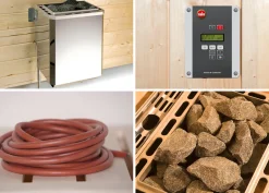Weka Element-Ecksauna Varberg 3 HT OS mit Massivholztür