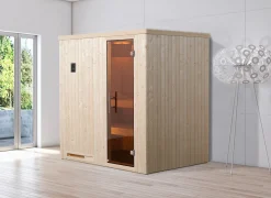 Weka Element-Sauna Halmstad 1 mit Glastür