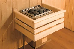 Weka Element-Sauna Kiruna 2 mit Glastür und BioS Saunaofen