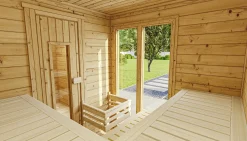 Weka Gartensauna Farsund 7,29 m² mit Fenster