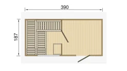 Weka Gartensauna Farsund 7,29 m² mit Fenster