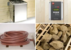 Weka Premium Massivholz-Elementsauna Kemi Eck Gr. 2 Sparset 7,5 kW BioS