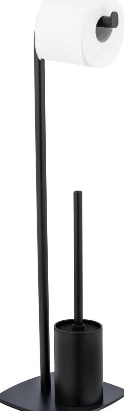 Wenko Stand WC-Garnitur Iria schwarz matt Stahl
