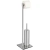 Wenko Stand WC-Garnitur Recco Edelstahl matt