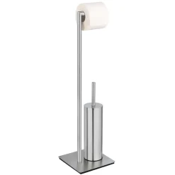 Wenko Stand WC-Garnitur Recco Edelstahl matt
