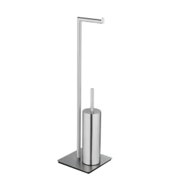 Wenko Stand WC-Garnitur Recco Edelstahl matt
