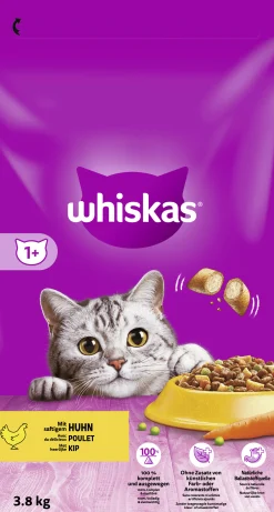 Whiskas Katzenfutter Adult 1+ mit Huhn 3,8 kg