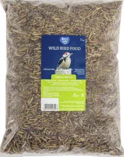 Wildvogelfutter Kalziumwürmer Soldatenfliege 1 kg Beutel