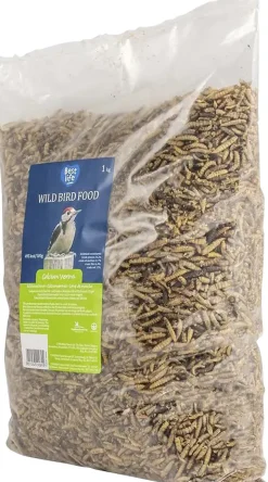 Wildvogelfutter Kalziumwürmer Soldatenfliege 1 kg Beutel