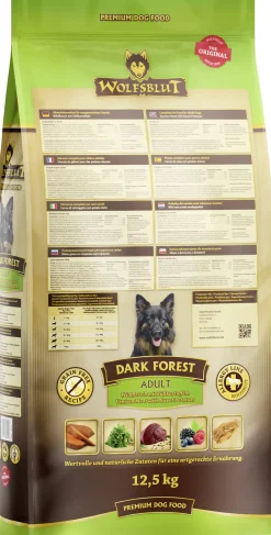 Wolfsblut Dark Forest Hundetrockenfutter Adult getreidefrei 12,5 kg Wild