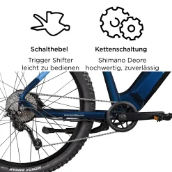 Zündapp E-Bike Z808 MTB 27,5 Zoll 10-Gang 550 Wh dunkelblau