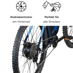Zündapp E-Bike Z808 MTB 27,5 Zoll 10-Gang 550 Wh dunkelblau