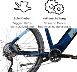 Zündapp E-Bike Z808 MTB 29 Zoll 10-Gang 550 Wh dunkelblau