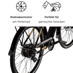 Zündapp E-Bike Z810 Trekking 28 Zoll 8-Gang 550 Wh schwarz beige
