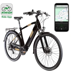 Zündapp E-Bike Z810 Trekking 28 Zoll 8-Gang 550 Wh schwarz beige