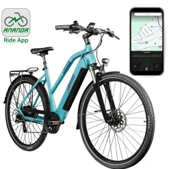 Zündapp E-Bike Z810 Trekking 28 Zoll 8-Gang 550 Wh türkisblau