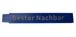 Zollstock bester Nachbar 2 m blau