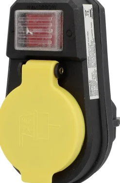 Zwischenstecker mit Schalter IP44 schwarz
